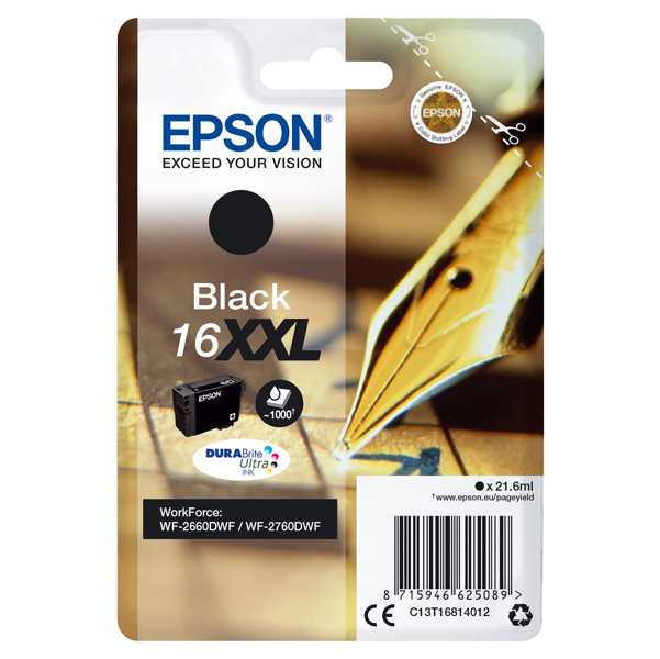  Epson - Cartuccia ink - 16XXL - Nero - C13T16814012 - 21,6ml 