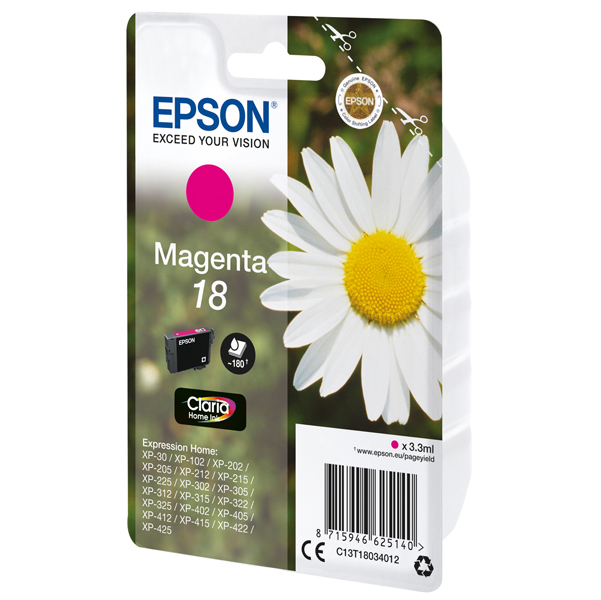  Epson - Cartuccia ink - 18 - Magenta - C13T18034012 - 3,3ml 