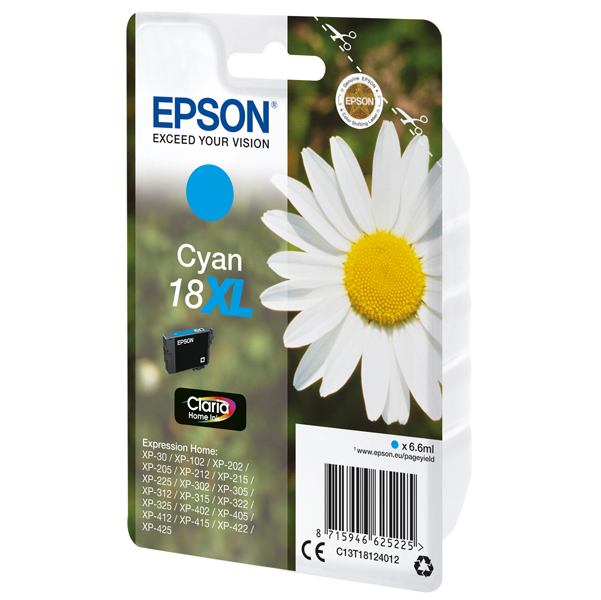  Epson - Cartuccia ink - 18XL - Ciano - C13T18124012 - 6,6ml 