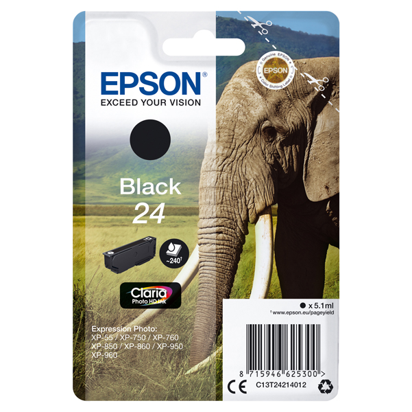  Epson - Cartuccia ink - 24 - Nero - C13T24214012 - 5,1ml 