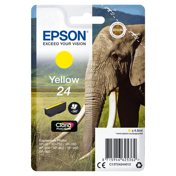  Epson - Cartuccia ink - 24 - Giallo - C13T24244012 - 4,6ml 