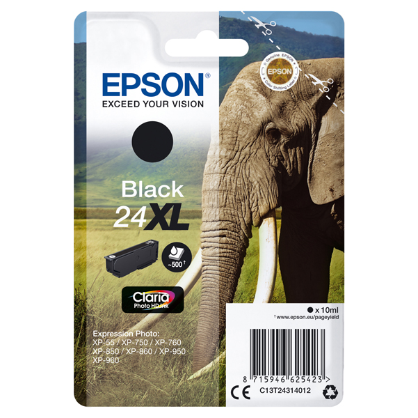  Epson - Cartuccia ink - 24XL - Nero - C13T24314012 - 10ml 