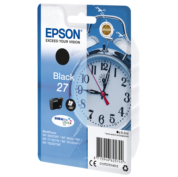  Epson - Cartuccia ink - 27 - Nero - C13T27014012 - 6,2ml 