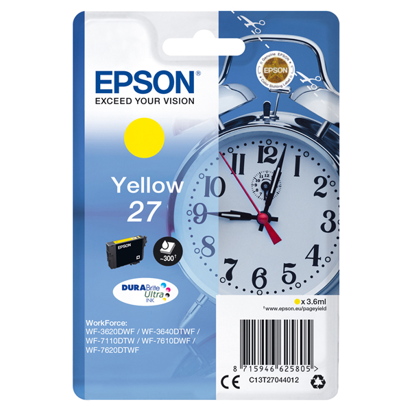  Epson - Cartuccia ink - 27 - Giallo - C13T27044012 - 3,6ml 