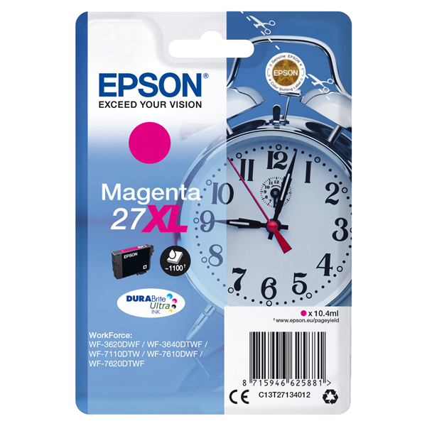  Epson - Cartuccia ink - 27XL - Magenta - C13T27134012 - 10,4ml 