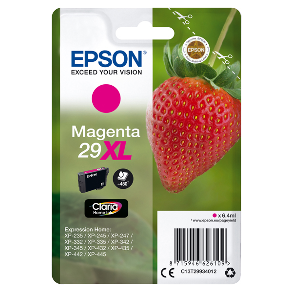  Epson - Cartuccia ink - 29XL - Magenta - C13T29934012 - 6,4ml 