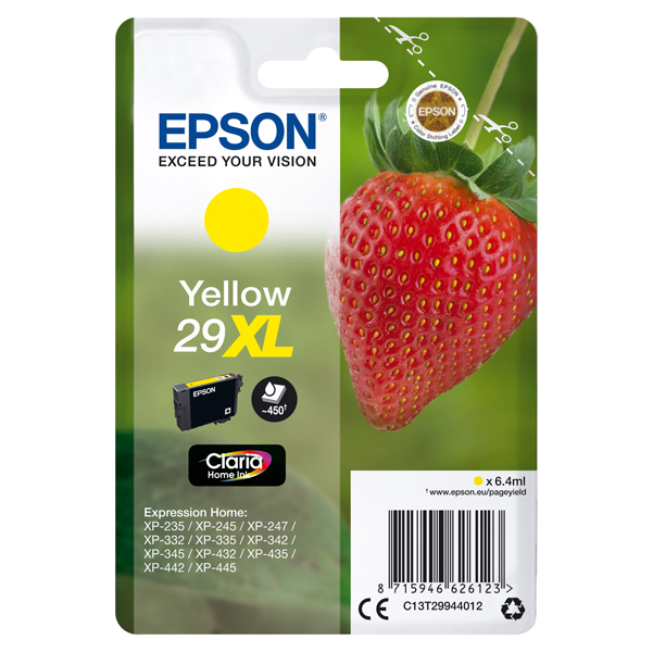  Epson - Cartuccia ink - 29XL - Giallo - C13T29944012 - 6,4ml 