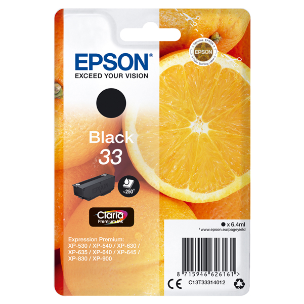  Epson - Cartuccia ink - 33 - Nero - C13T33314012 - 6,4ml 