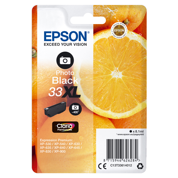  Epson - Cartuccia ink - 33XL - Nero Photo - C13T33614012 - 8,1ml 