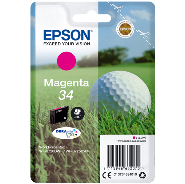  Epson - Cartuccia ink - 34 - Magenta - C13T34634010 - 4,2ml 