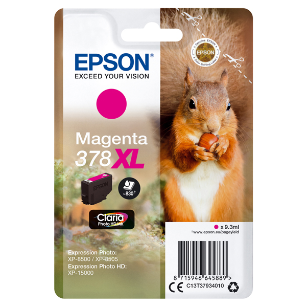  Epson - Cartuccia ink - 378XL - Magenta - C13T37934010 - 9,3ml 