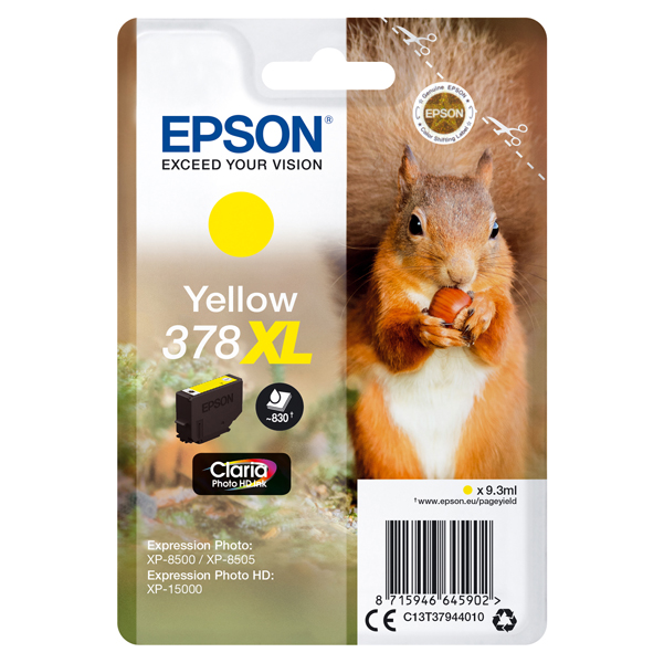  Epson - Cartuccia ink - 378XL - Giallo - C13T37944010 - 9,3ml 
