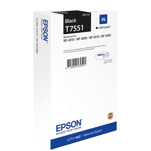  Epson - Tanica - Nero - T7551 - C13T75514N - 100ml 