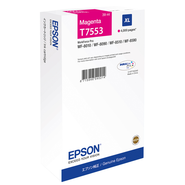  Epson - Tanica - Magenta - T7553 - C13T75534N - 39ml 