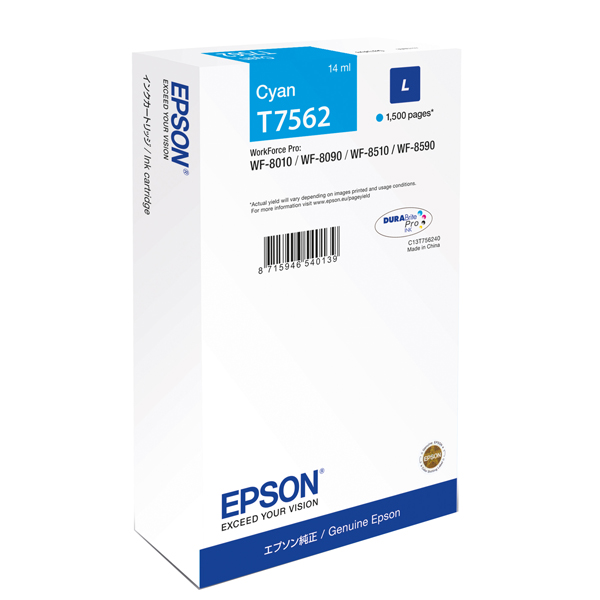  Epson - Tanica - Ciano - T7562 - C13T75624N - 14ml 