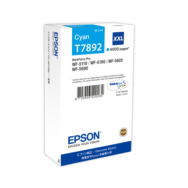  Epson - Tanica - Ciano - T7892 - C13T789240 - 34,2ml 