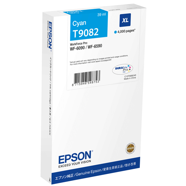  Epson - Tanica - Ciano - T9082 - C13T90824N - 39ml 
