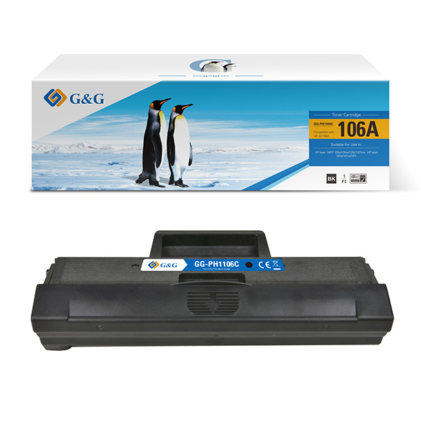  G&amp;G - Toner Compatibile per Hp W1106A- Nero - 1.000 pag 