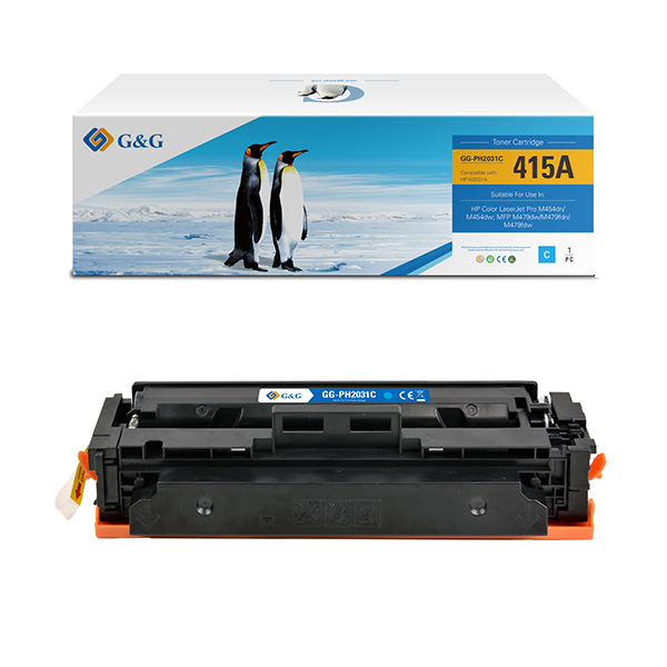  G&amp;G - Toner Compatibile per Hp W2031A - Ciano - 2.100 pag 