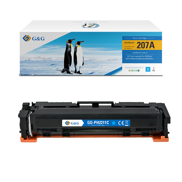  G&amp;G - Toner Compatibile per Hp W2211A - Ciano - 1.250 pag 