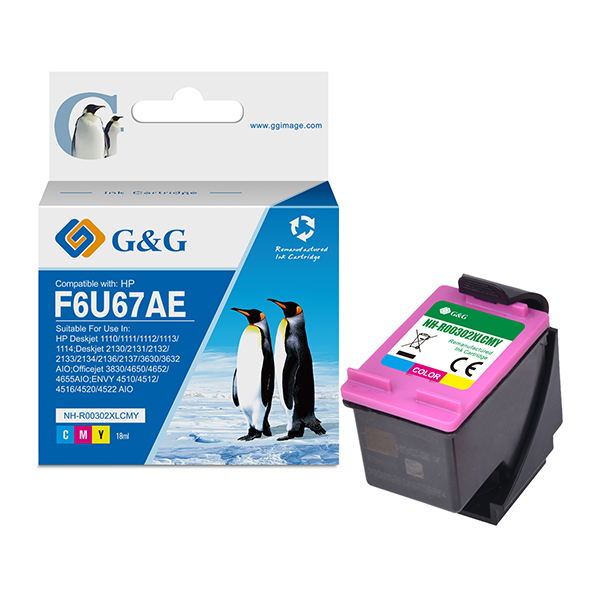  G&amp;G - Cartuccia ink Compatibile per HP 302XL- C/M/Y - 330 pag 