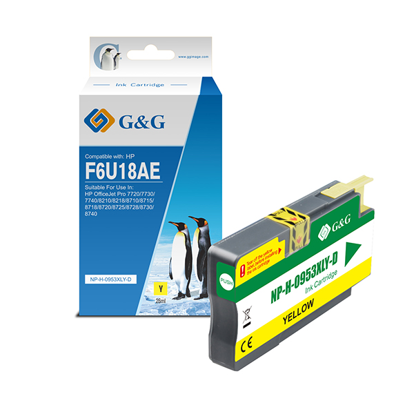  G&amp;G - Cartuccia ink Compatibile per HP 953XL - Giallo 
