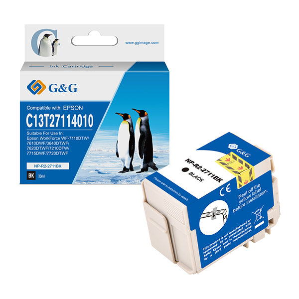  G&amp;G - Cartuccia ink Compatibile per Epson WorkForce WF-3620DWF/WF-7110DTW/WF-7620DTWF - Nero 