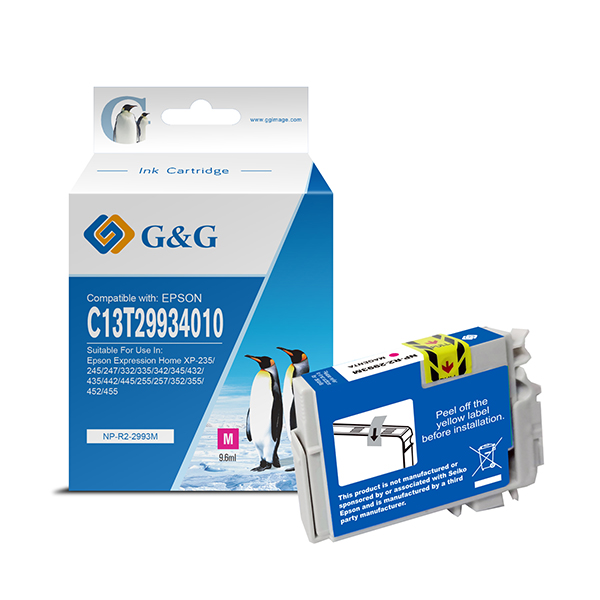  G&amp;G - Cartuccia ink Compatibile per Epson Xpression Home P- Epression Home P-332 - Magenta 