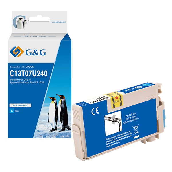  Cartuccia ink compatibile GG Ciano per Epson WorkForce Pro WF-4745 