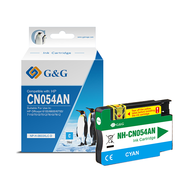  Cartuccia ink compatibile GG Ciano per HP Officejet 6100/6600/6700 