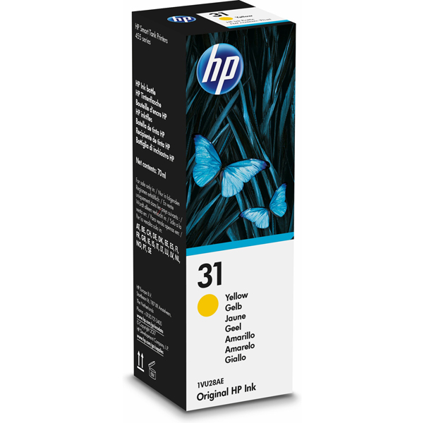  Hp - Flacone inchiostro originale - 31 - Giallo - 1VU28AE - 70 ml 