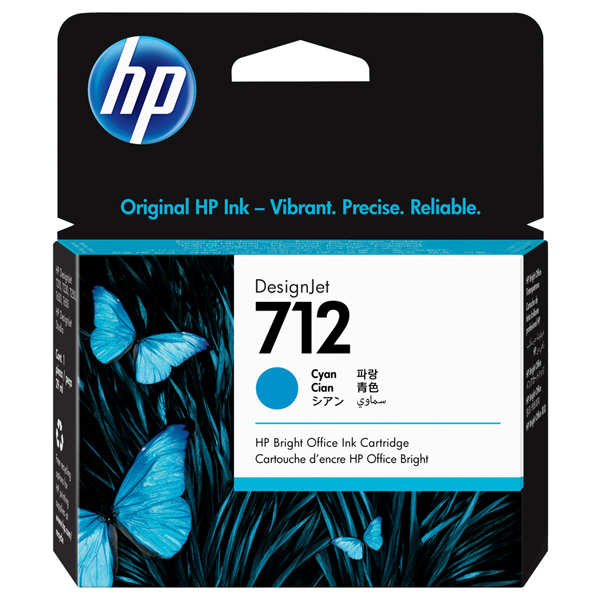  Hp - Cartuccia Ink originale - 712 - blu ciano - 3ED67A - 29 ml 