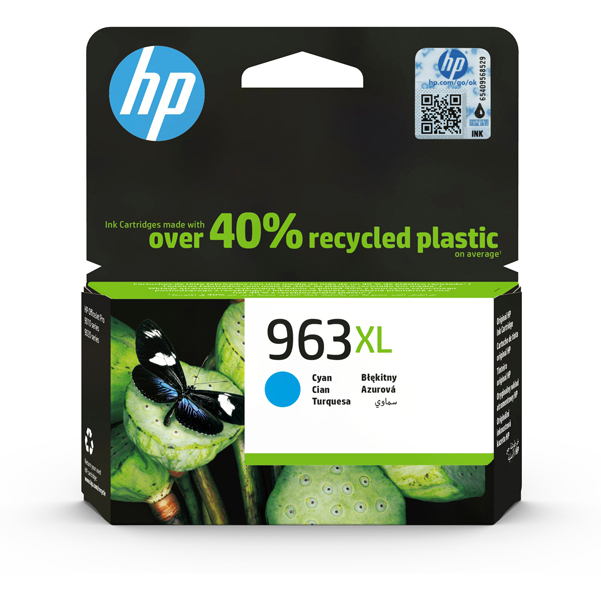  Hp - Cartuccia ink originale - 963XL - Ciano - 3JA27AE - 1.600 pag 
