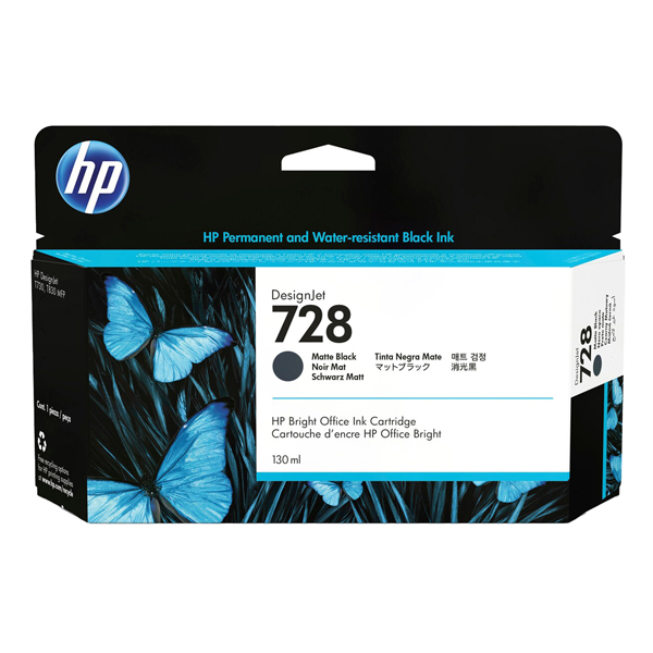  Hp - Cartuccia ink originale - 728 - Nero opaco - 3WX25A - 130 ml 
