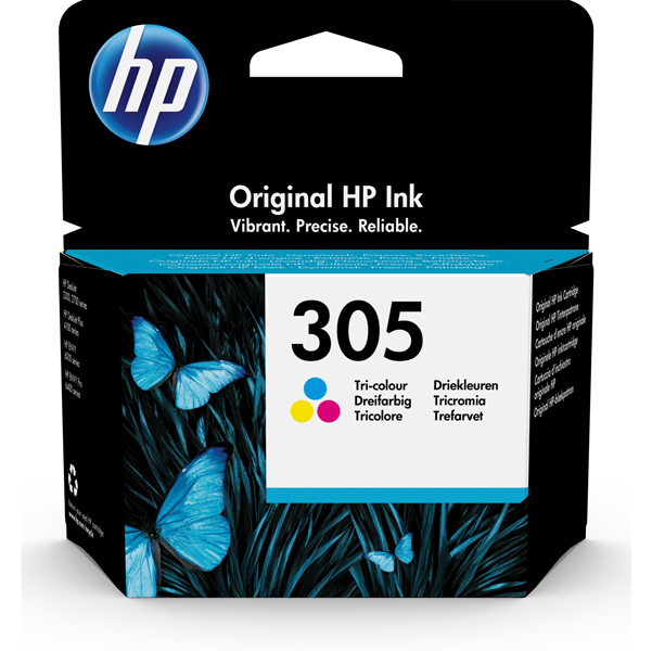  Hp - Cartuccia Ink originale - 305 - C/M/Y - 3YM60AE - 100 pag 