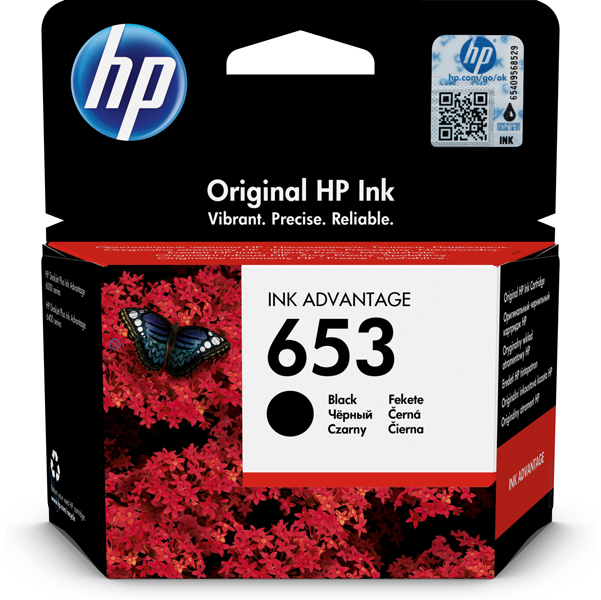  Hp - Cartuccia ink originale- 653 - nero - 3YM75AE - 360 pag 