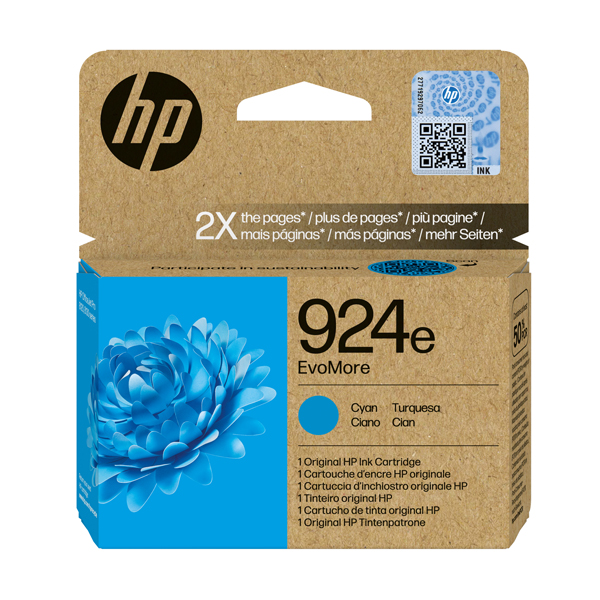  Hp - Cartuccia ink originale - 924e - Ciano - 4K0U7NE - 800 pag 