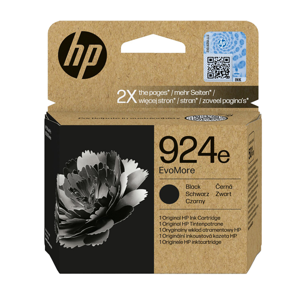  Hp - Cartuccia ink originale - 924e - Nero - 4K0V0NE - 1.000 pag 