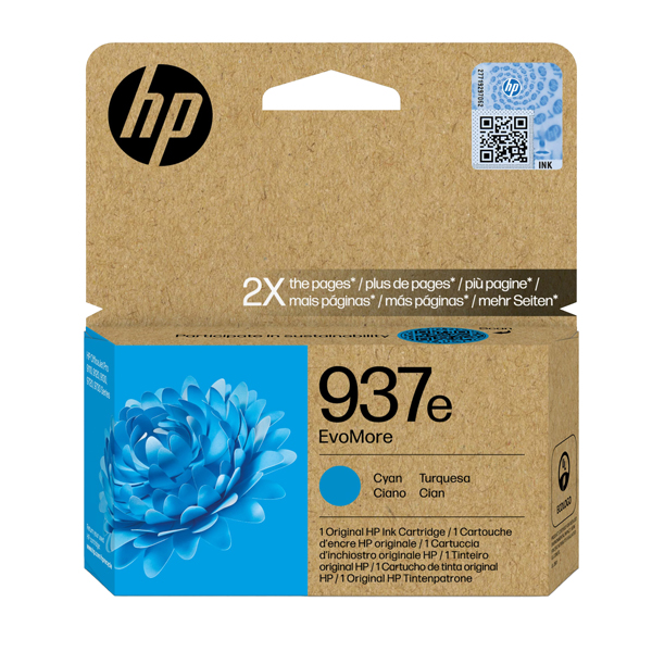  Hp - Cartuccia ink originale - 937e - Ciano - 4S6W6NE - 1.650 pag 
