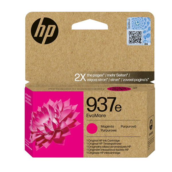  Hp - Cartuccia ink originale - 937e - Magenta - 4S6W7NE - 1.650 pag 