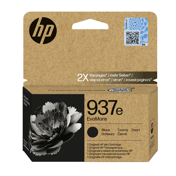  Hp - Cartuccia ink originale - 937e - Nero - 4S6W9NE - 2.500 pag 
