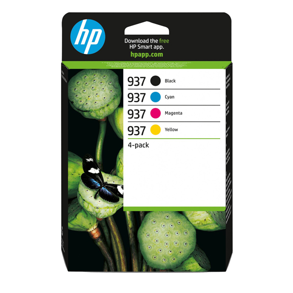  Hp originale - Cartuccia 937 4-pack - BK/C/M/Y - 6C400NE 