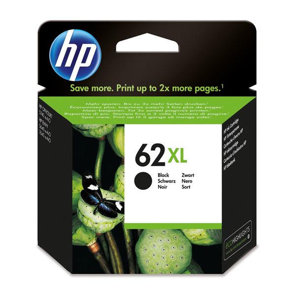  Hp - Cartuccia ink originale - 62XL - Nero - C2P05AE - 600 pag 