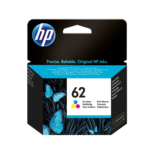  Hp - Cartuccia ink originale - 62 - C/M/Y - C2P06AE - 165 pag 