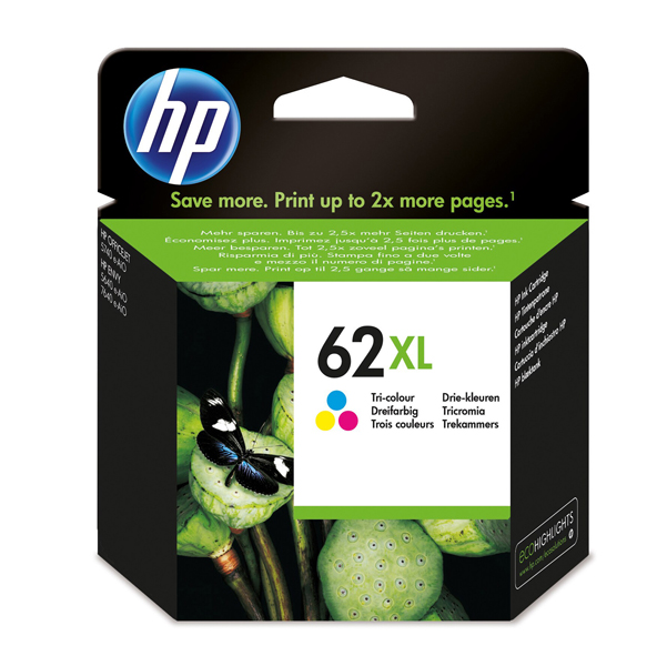  Hp - Cartuccia ink originale - 62XL - C/M/Y - C2P07AE - 415 pag 
