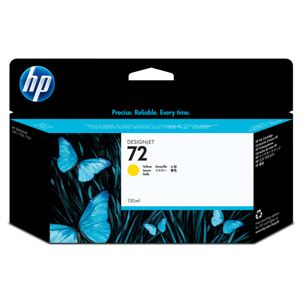  Hp - Cartuccia ink originale - 72 - Giallo - C9373A - 130ml 