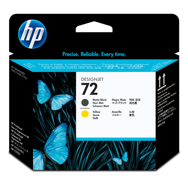  Hp - Testina di stampa originale - 72 - Nero opaco / Giallo - C9384A - 69 pag 