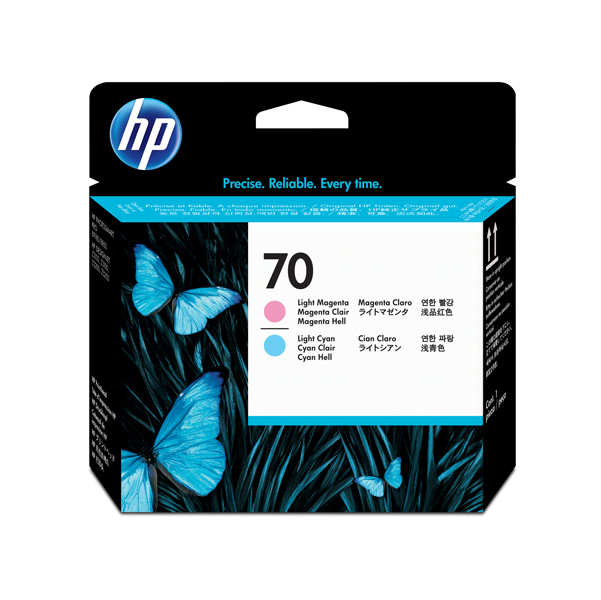  Hp - Testina di stampa originale - 70 - Ciano chiaro / Magenta chiaro - C9405A - 130ml 