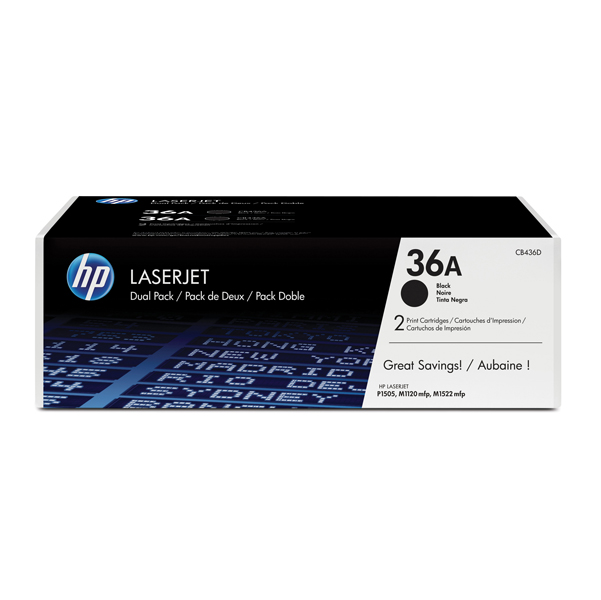  Hp - Confezione 2 Toner originale - 36A - Nero - B436AD - 2.000 pag cad 