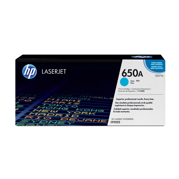  Hp - Toner originale - 650A - Ciano - CE271A - 15.000 pag 